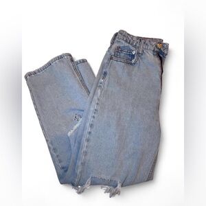 Princess Polly Light Blue Straight Jeans